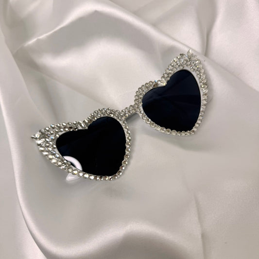 White Heart diamanté Wedding, Hen Party sunglasses