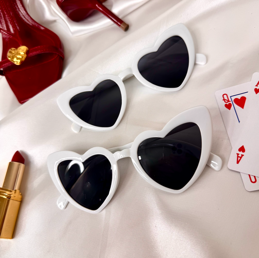 White Heart Wedding sunglasses